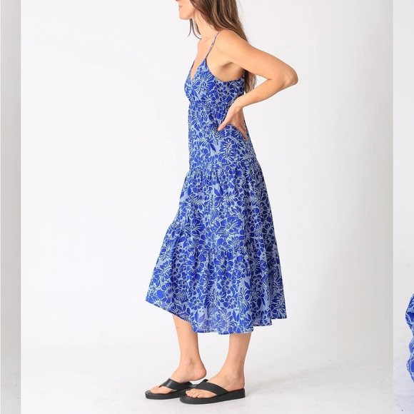 💙✨ Electric & Rose Floral Midi Reagan Dress – New With Tags ✨💙 - Picture 4 of 13